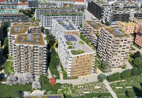 VILLAGE IM DRITTEN Bauphase III Vogelvisualisierung | © Squarebytes GmbH